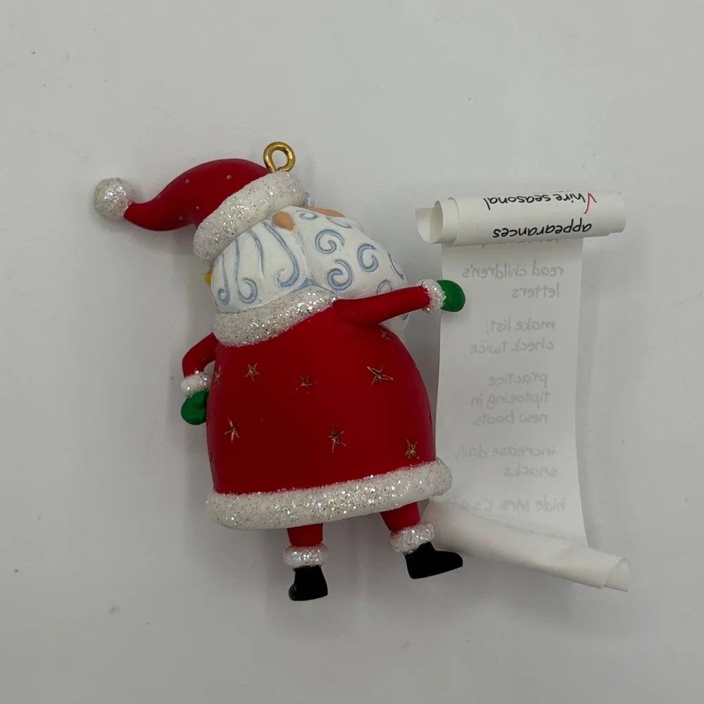 Vintage 2004 Hallmark Keepsake So Much To Do Ornament Santa Checking List Funny